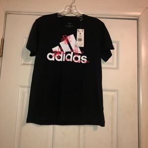 Adidas black shirt.